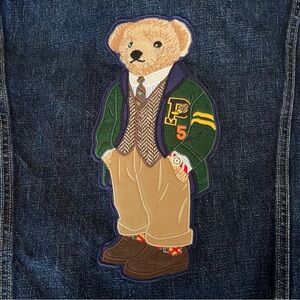 ‼️SOLD‼️ Polo Ralph Lauren Trucker Jacket Custom Varsity Bear
